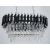 Lampa wisząca kryształowa czarno-chromowa 6-punktowa 6260/6E 8C BL z serii TOLEDO - Lampy Elem